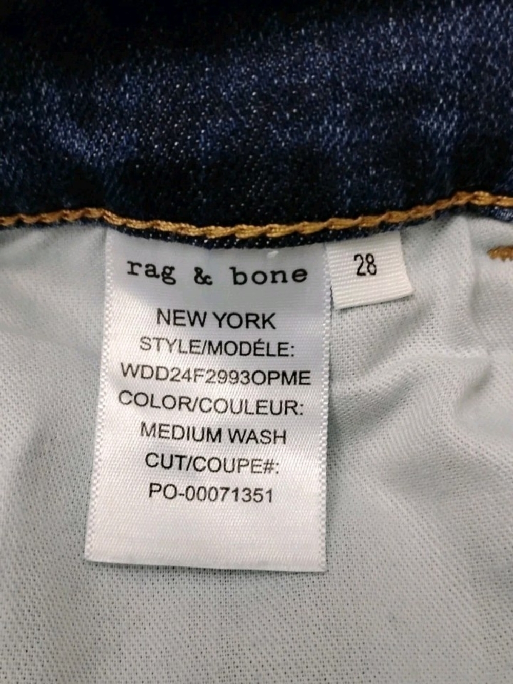 Rag & Bone New York Serena Crop Jeans Wide Leg Medium Stretch Size 28 Women's - Picture 10 of 12